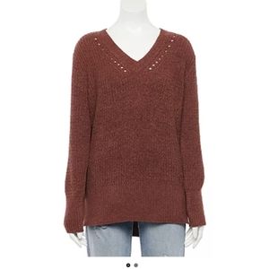 NWT SO Rust Chenille Sweater size Large
